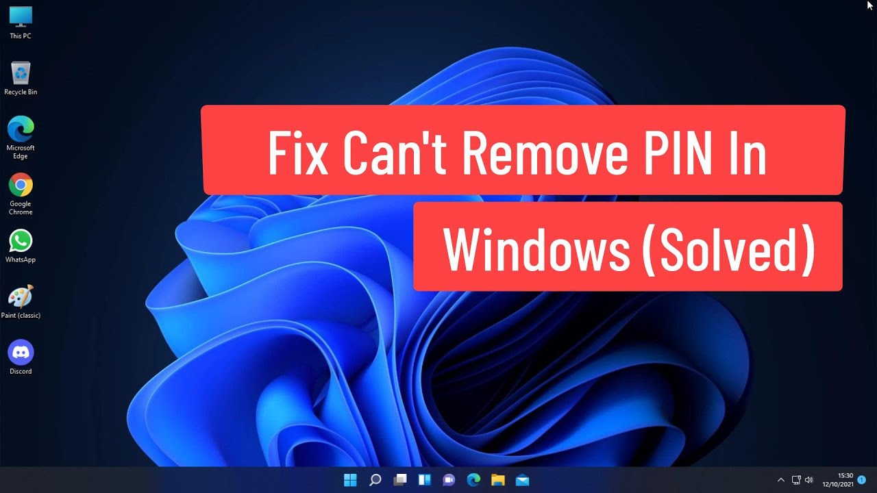 No se puede eliminar el PIN en Windows 11 (Solucionado)