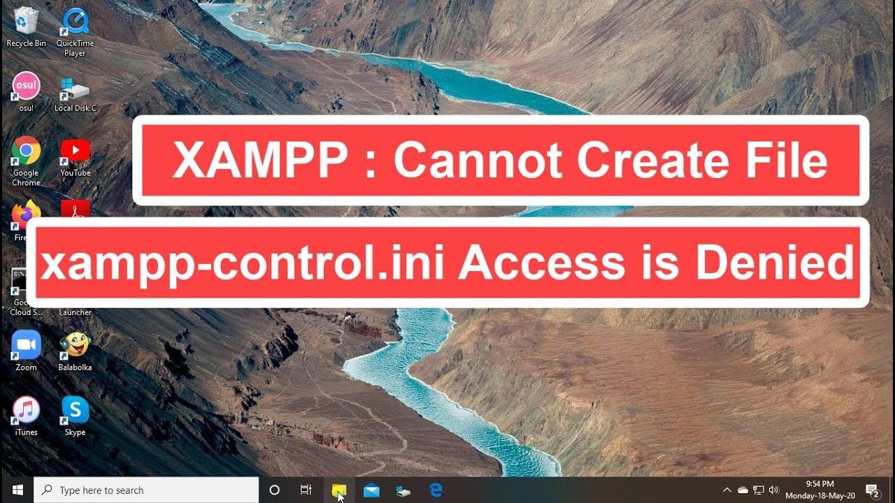 XAMPP: Problema creando archivo xampp-control.ini, acceso denegado.