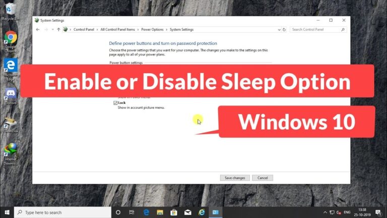 как выключить спящий режим на windows 10