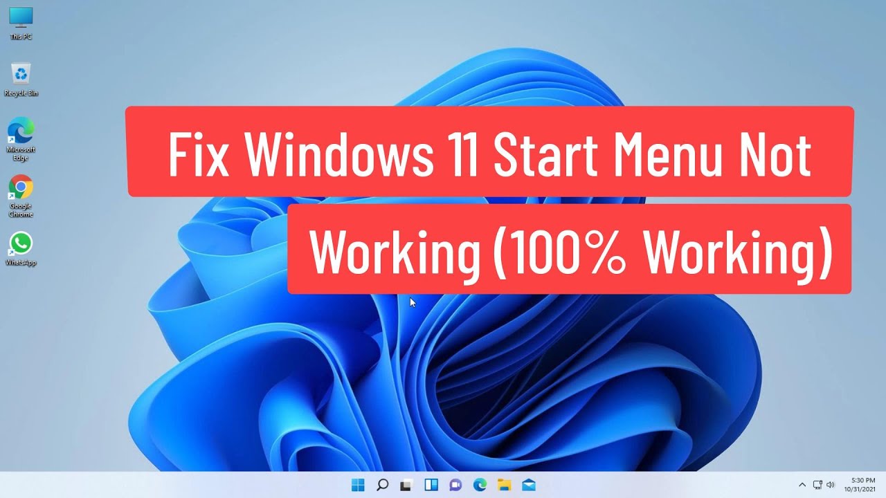 Solución problemas menú inicio Windows 11