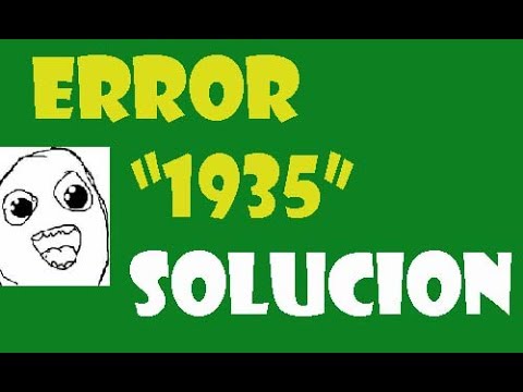 Como solucionar el error de windows 10 1935