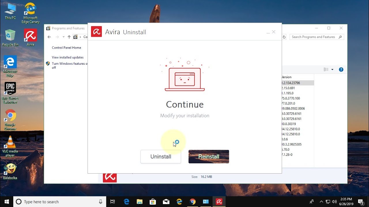 Desinstalar Avira Antivirus en Windows 10 [Tutorial]