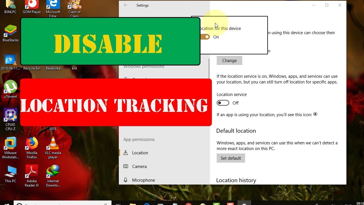 Cómo desactivar rastreo de ubicación en Windows 10