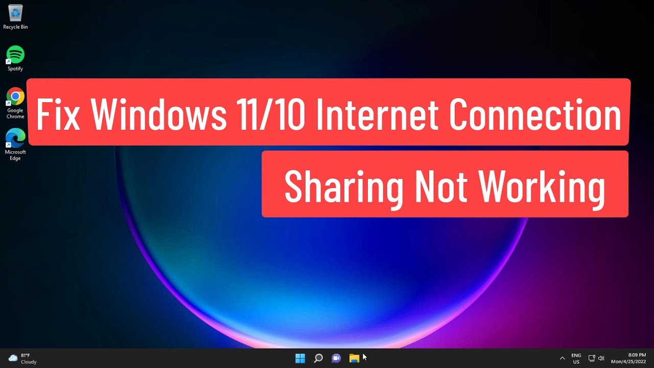 Fijar Internet Connection Sharing en Windows 11/10: métodos de solución