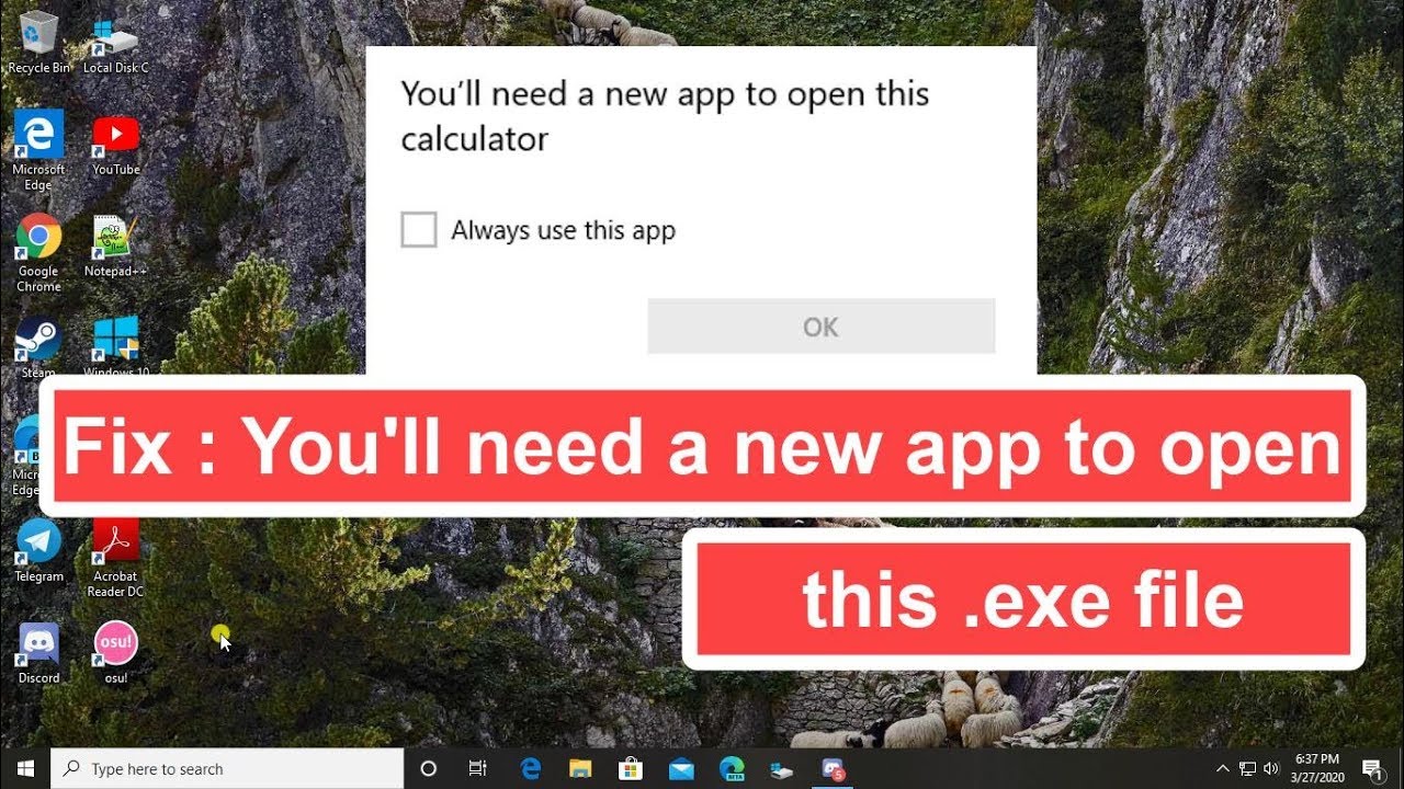 abrir archivos .exe con una nueva aplicación