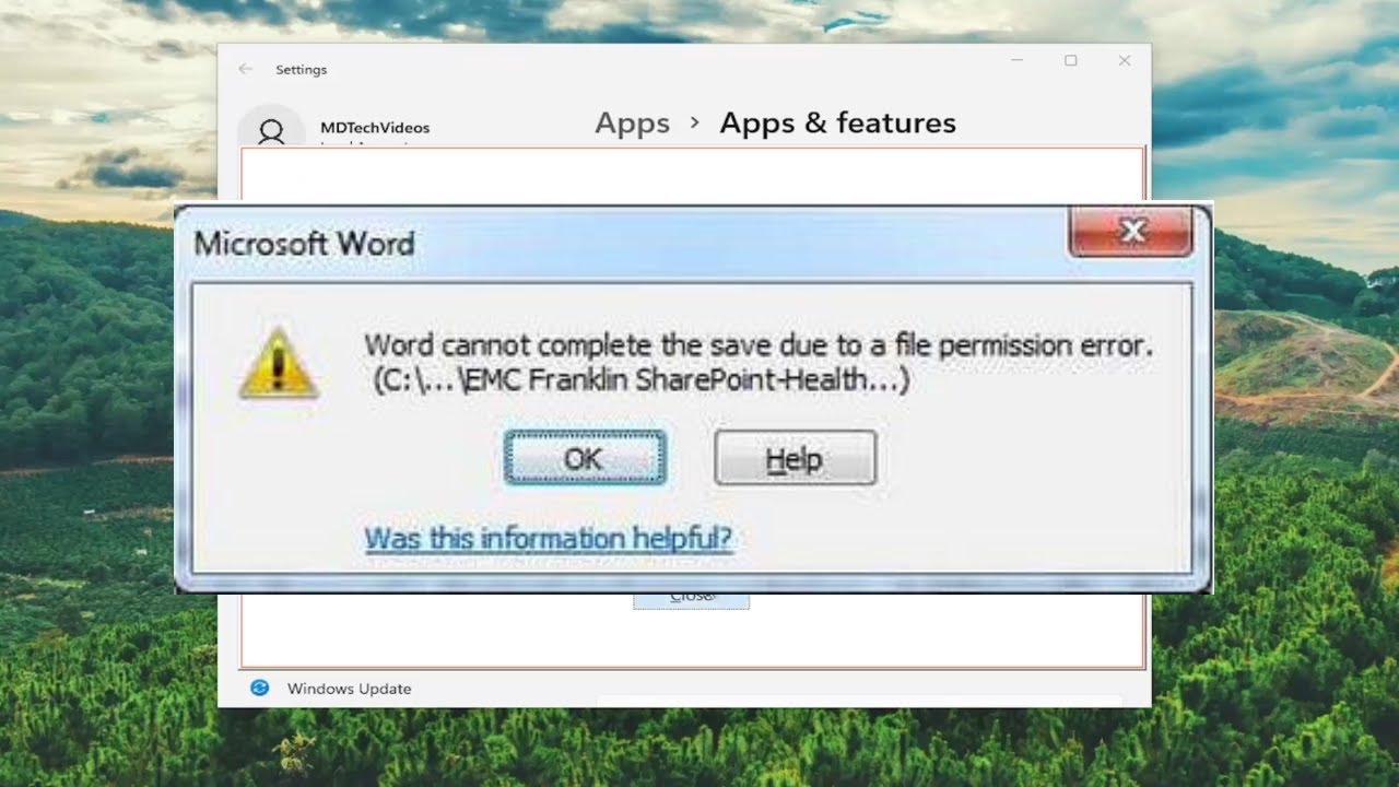 Solución fácil para el error de permisos de archivo al guardar en Word
