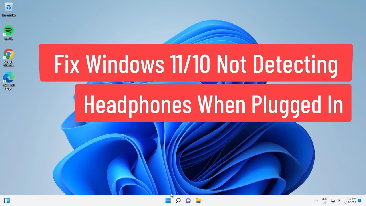Solución problemas de detección de auriculares en Windows 11/10