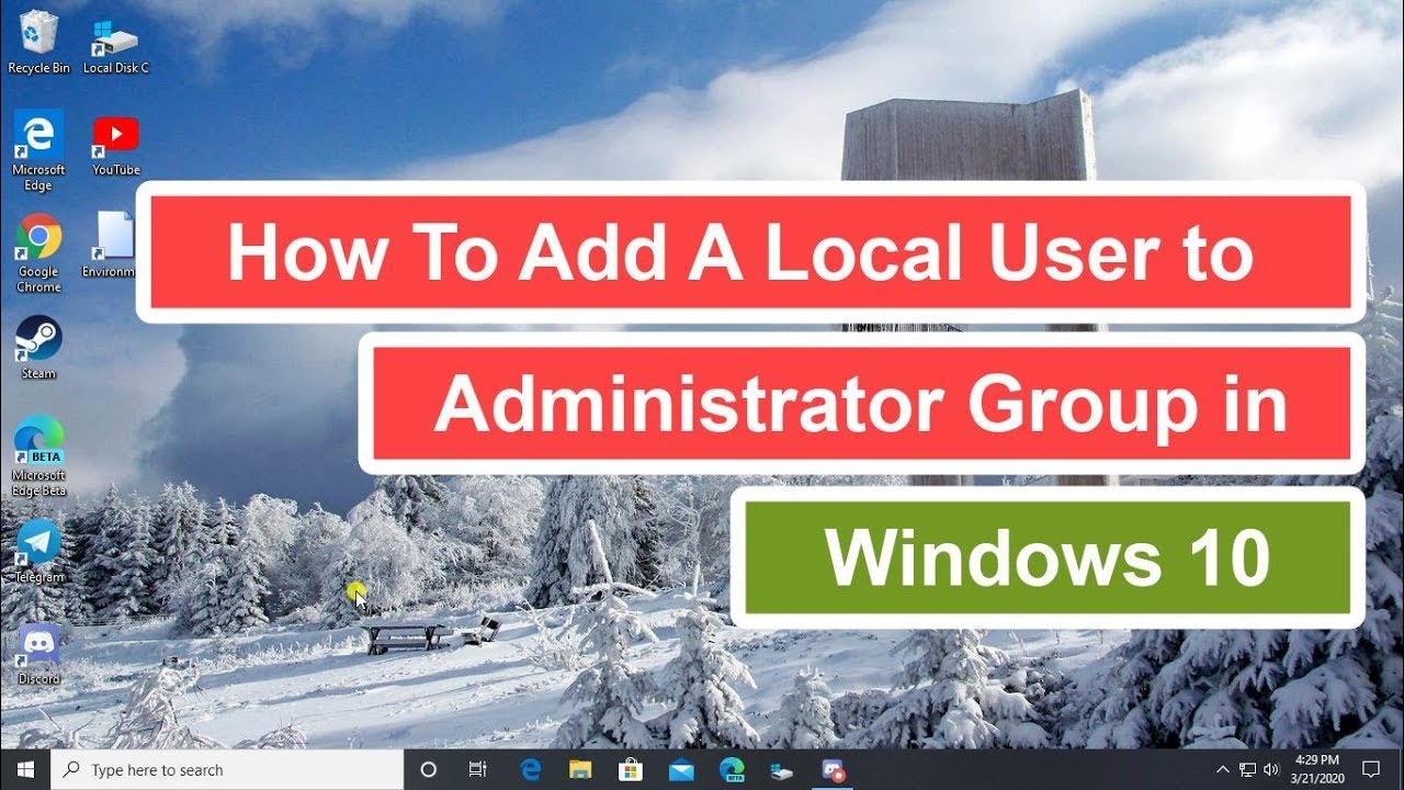 Agregar usuario local a grupo de administradores en Windows 10