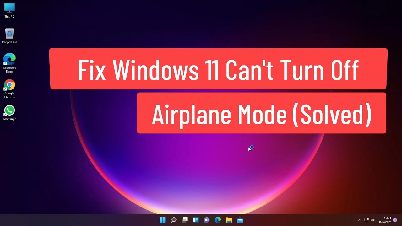 Solución: Windows 11 no se puede desactivar el modo avión