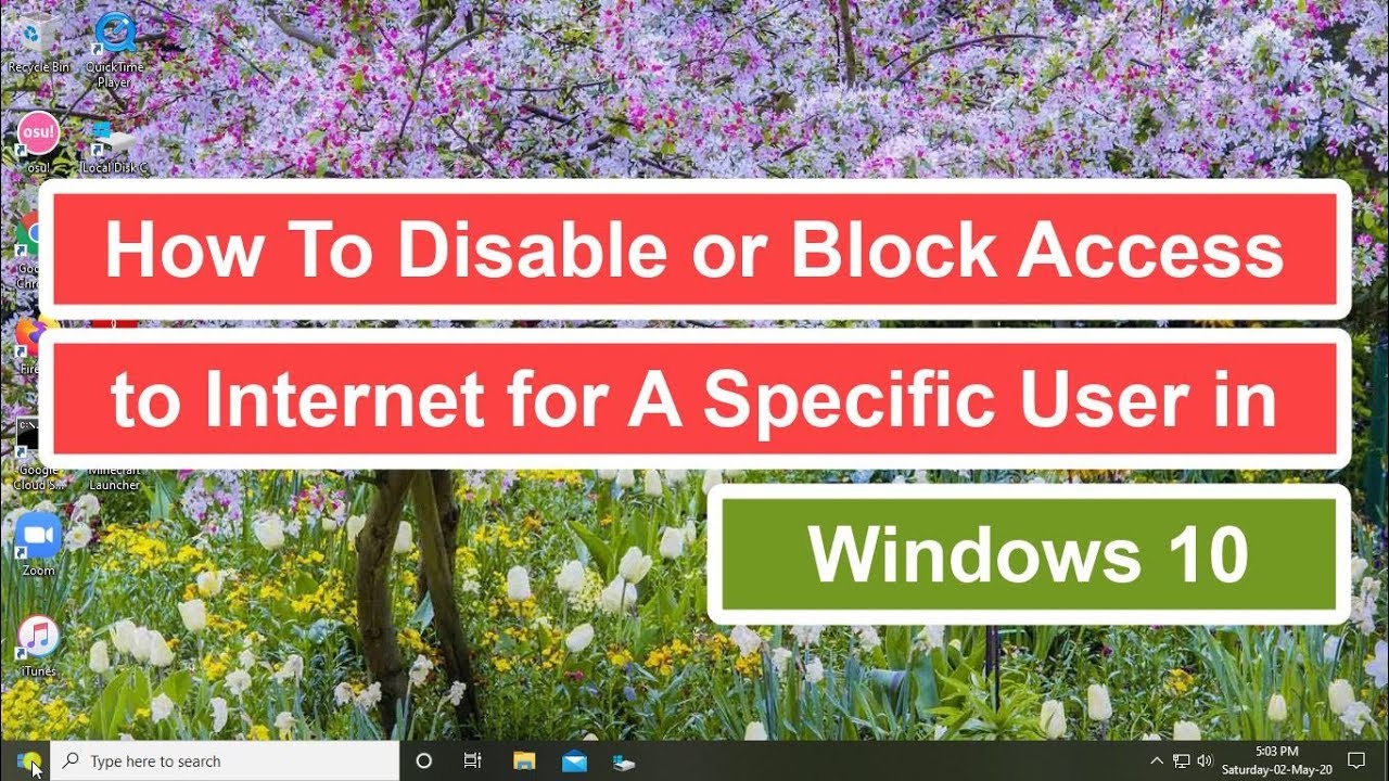Desactivar o bloquear acceso a internet para un usuario específico en Windows 10