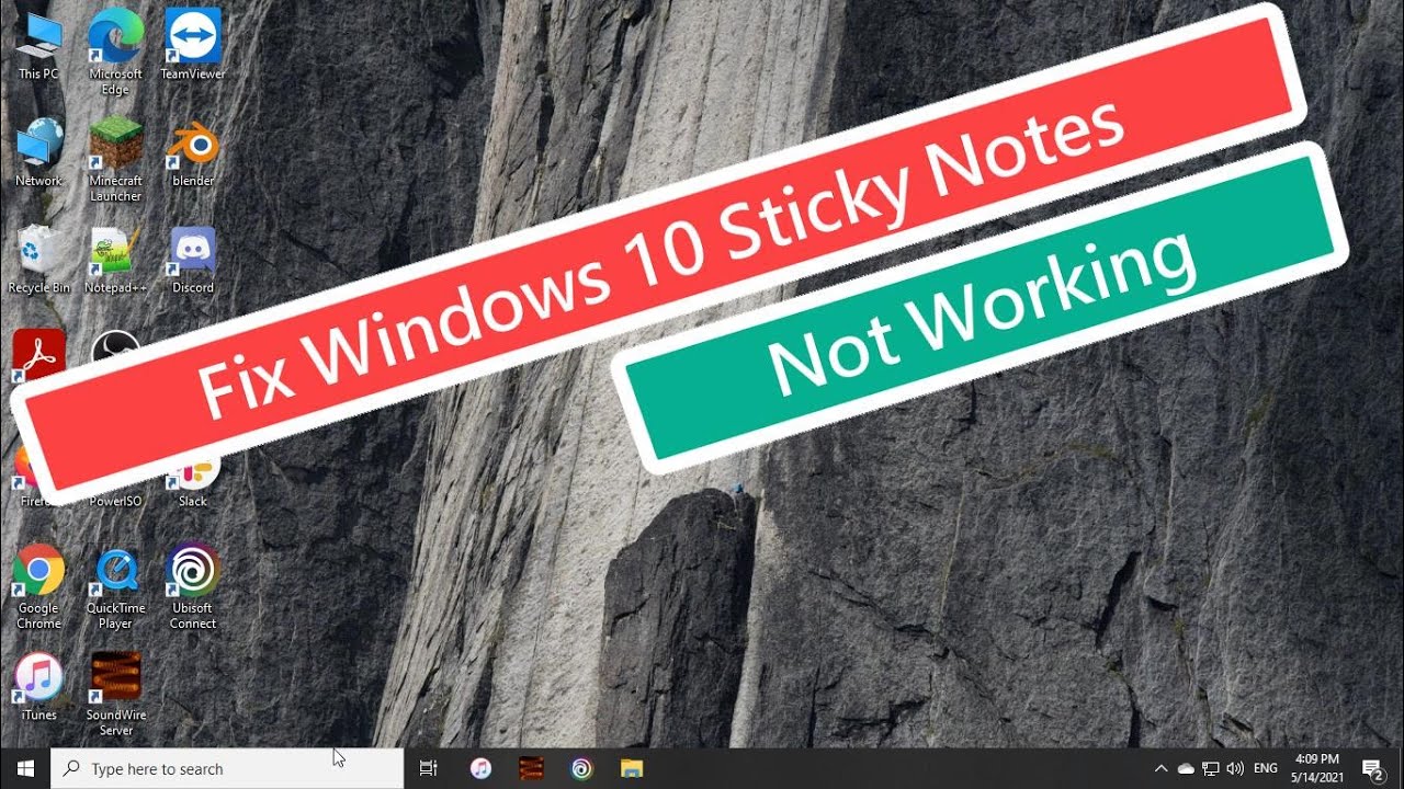Solución para Sticky Notes no funciona en Windows 10