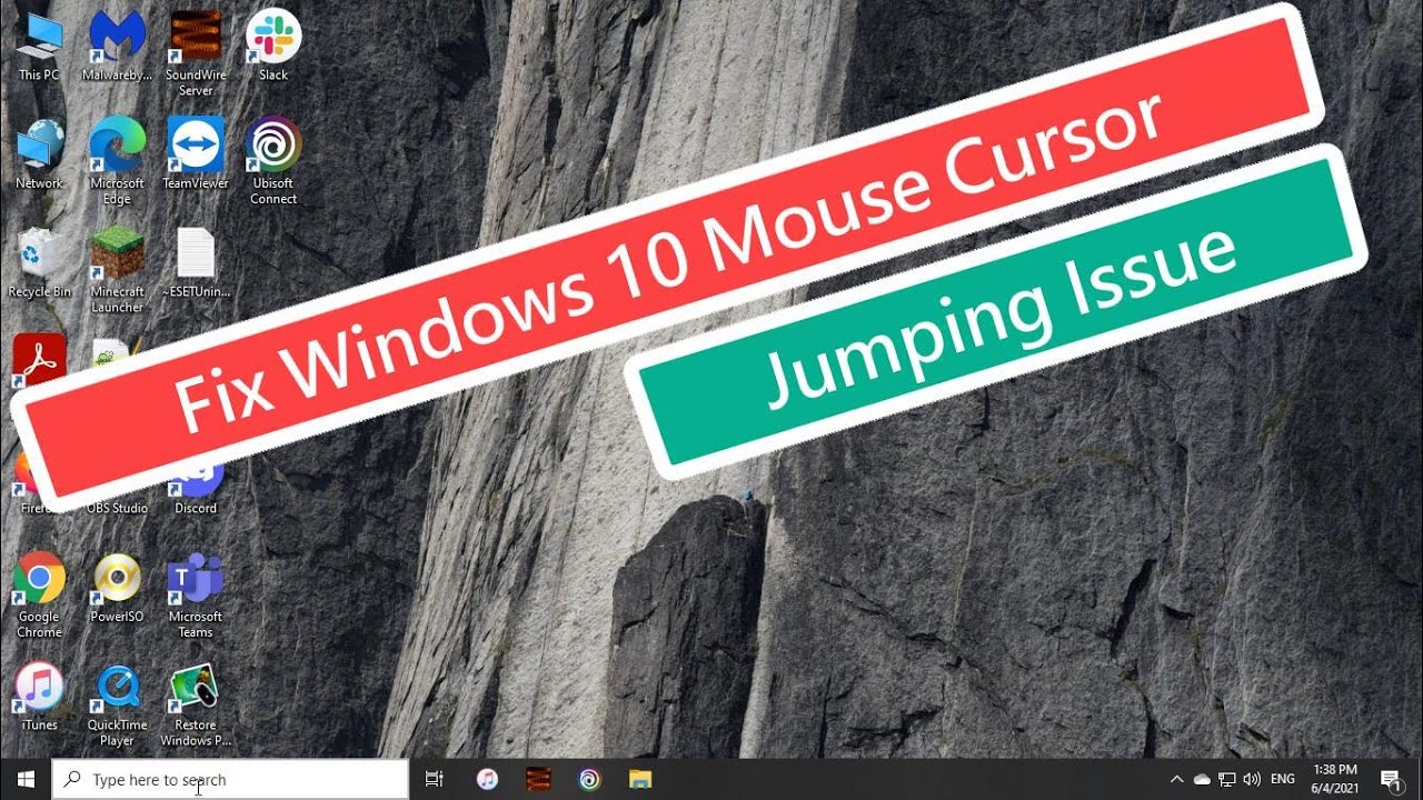 Solucionar problema de salto del cursor en Windows 10