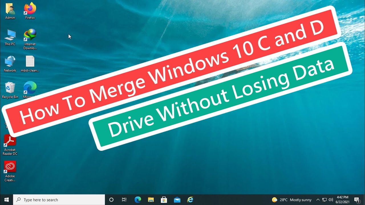 Uniendo unidades C y D en Windows 10 sin perder datos