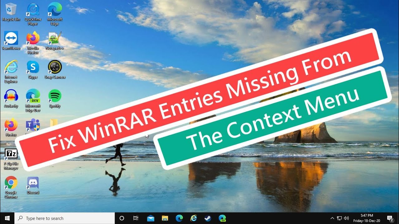 Arreglar menú contextual de WinRAR: tutorial en vídeo