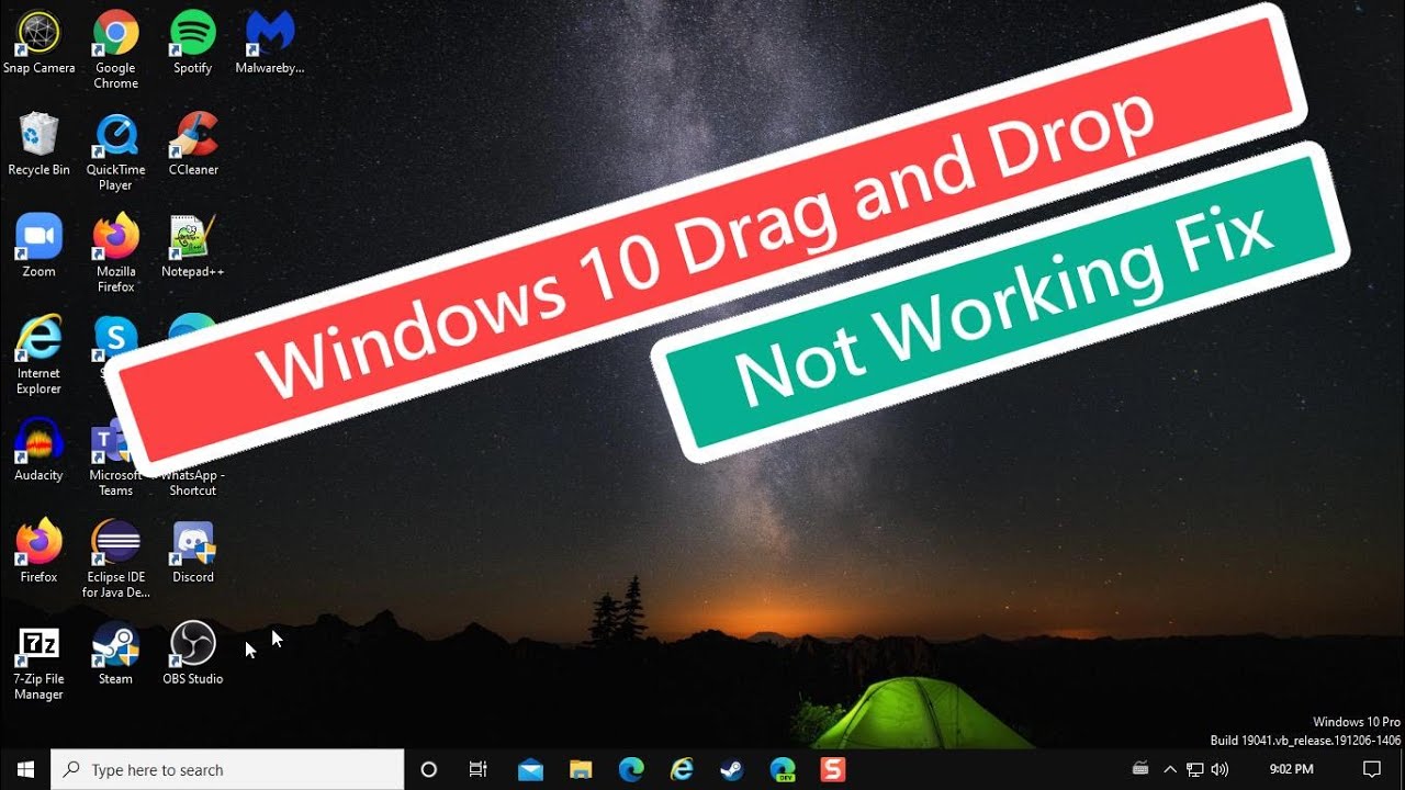 Cómo solucionar Windows 10 Drag and Drop Not Working