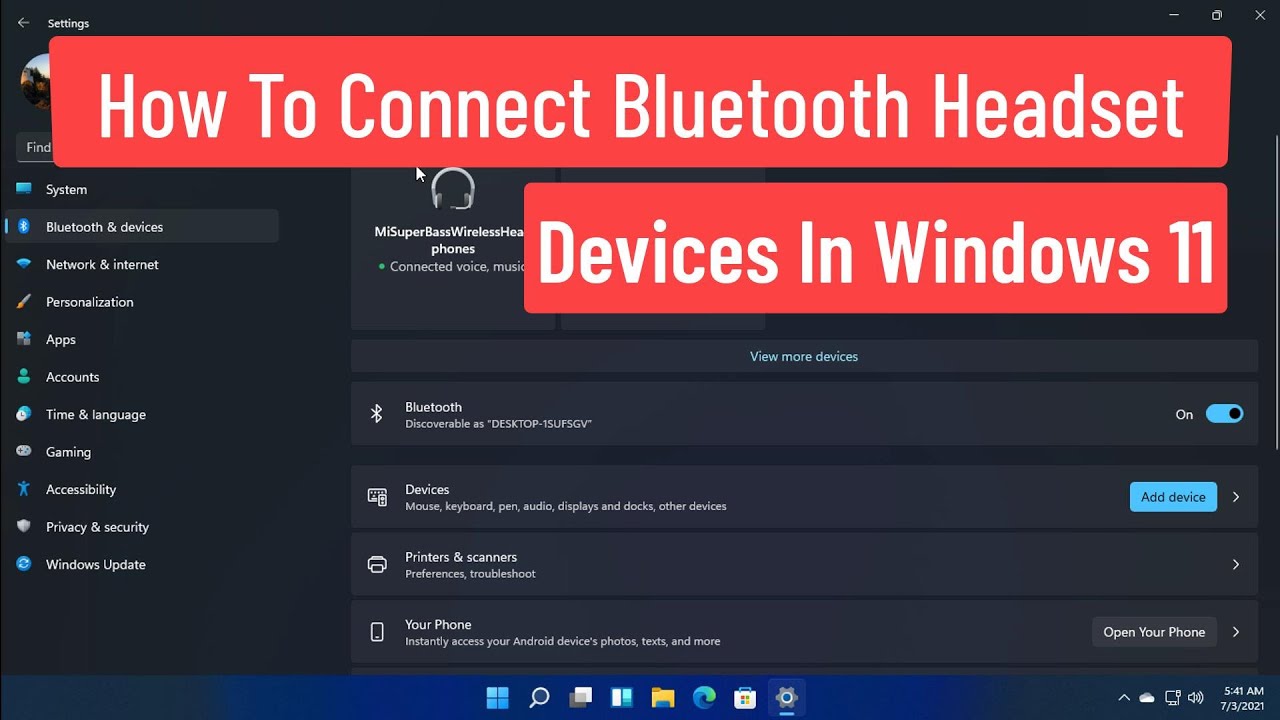 Conectar auriculares Bluetooth en Windows 11