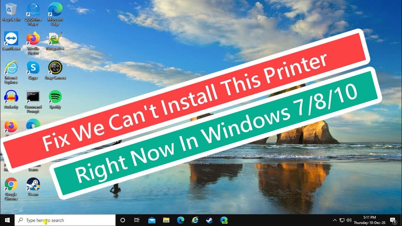 Solución para instalar impresora en Windows 7/8/10