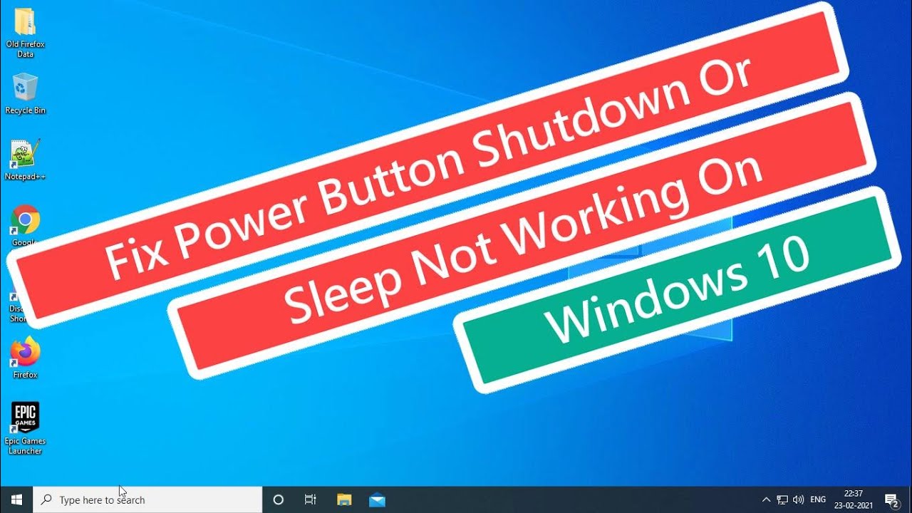 Solución para el botón de encendido/apagado o suspensión que no funciona en Windows 10