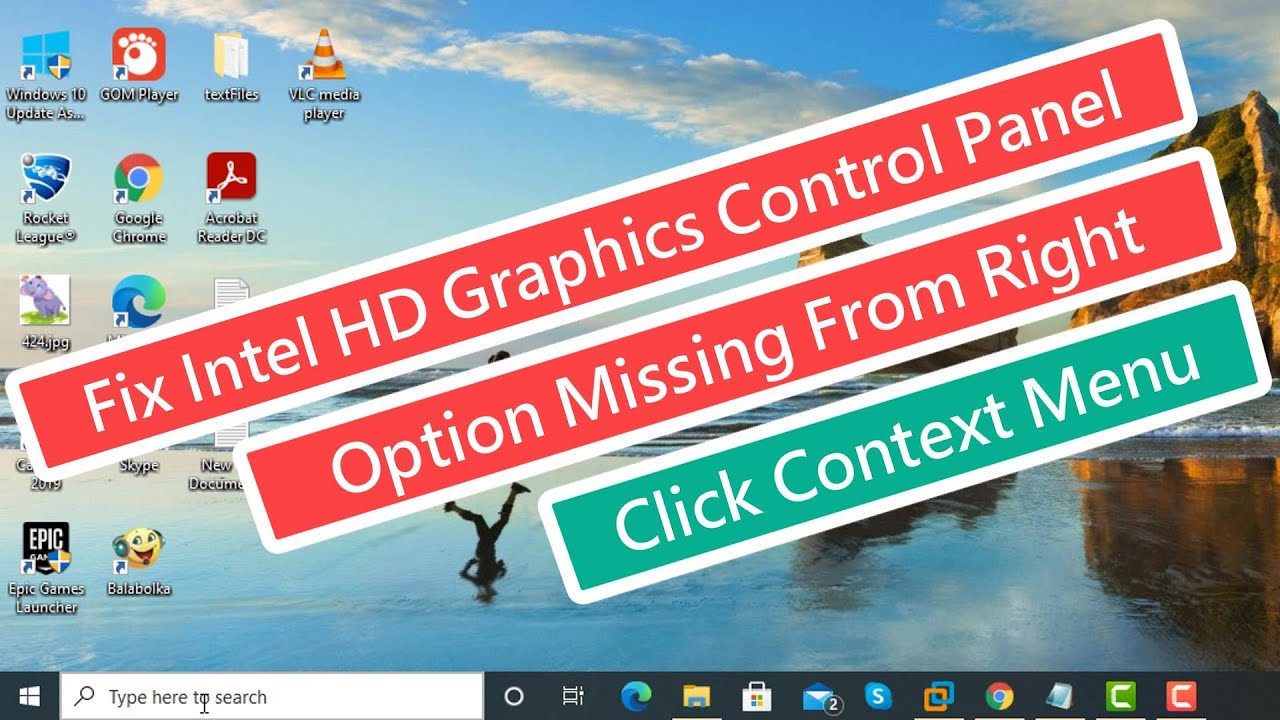 Arreglar opción desaparecida de Panel de Control de Gráficos Intel HD en menú contextual