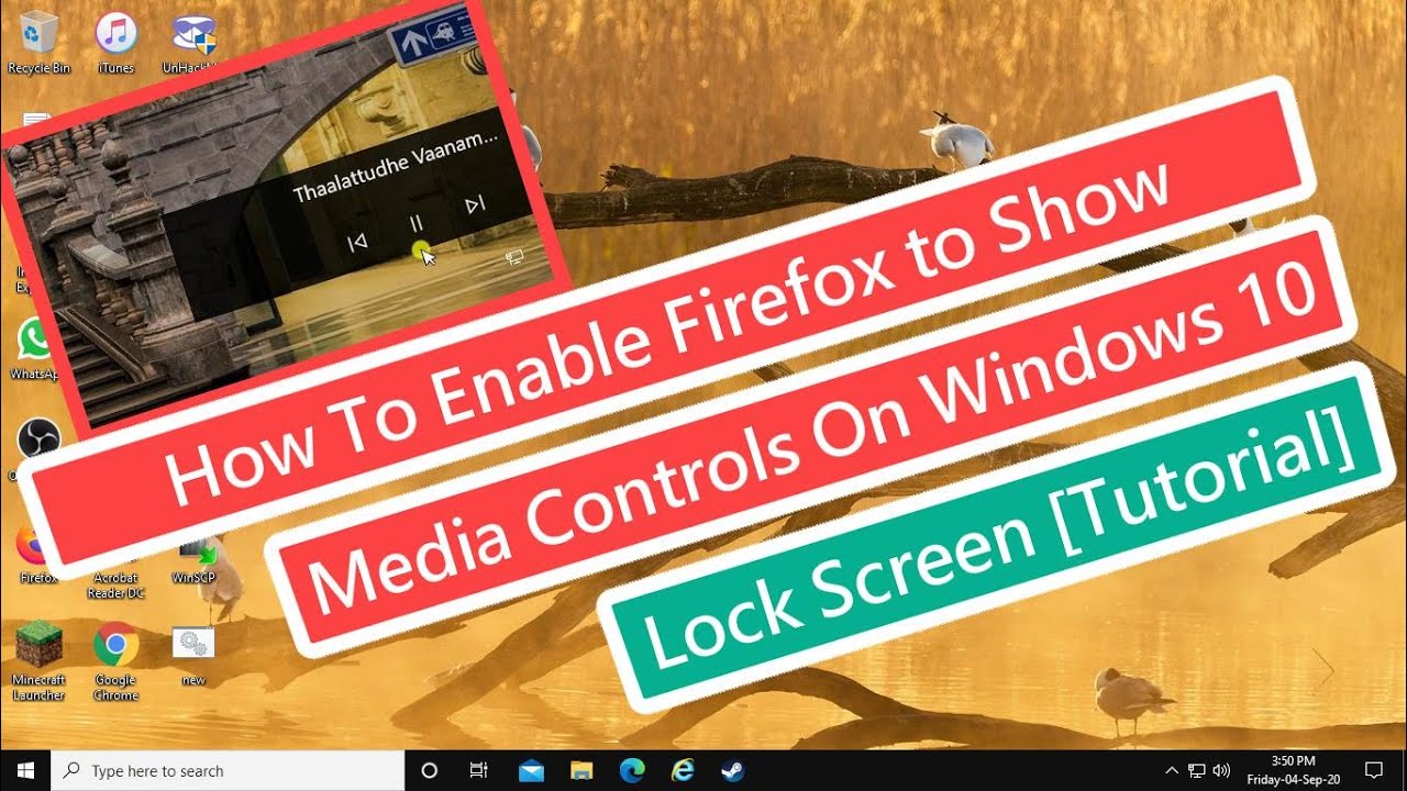 Habilitar controles de medios en la pantalla de bloqueo de Windows 10 con Firefox