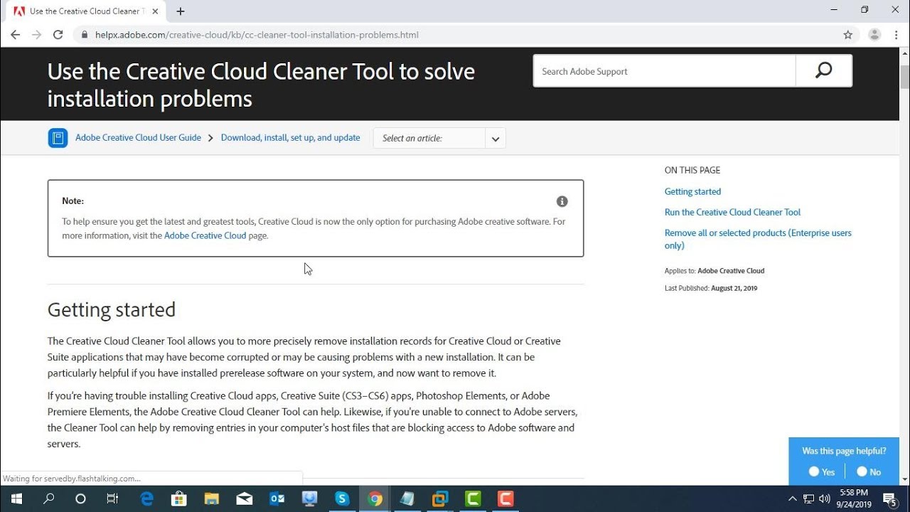 Cómo desinstalar por completo Adobe Creative Cloud Desktop App.