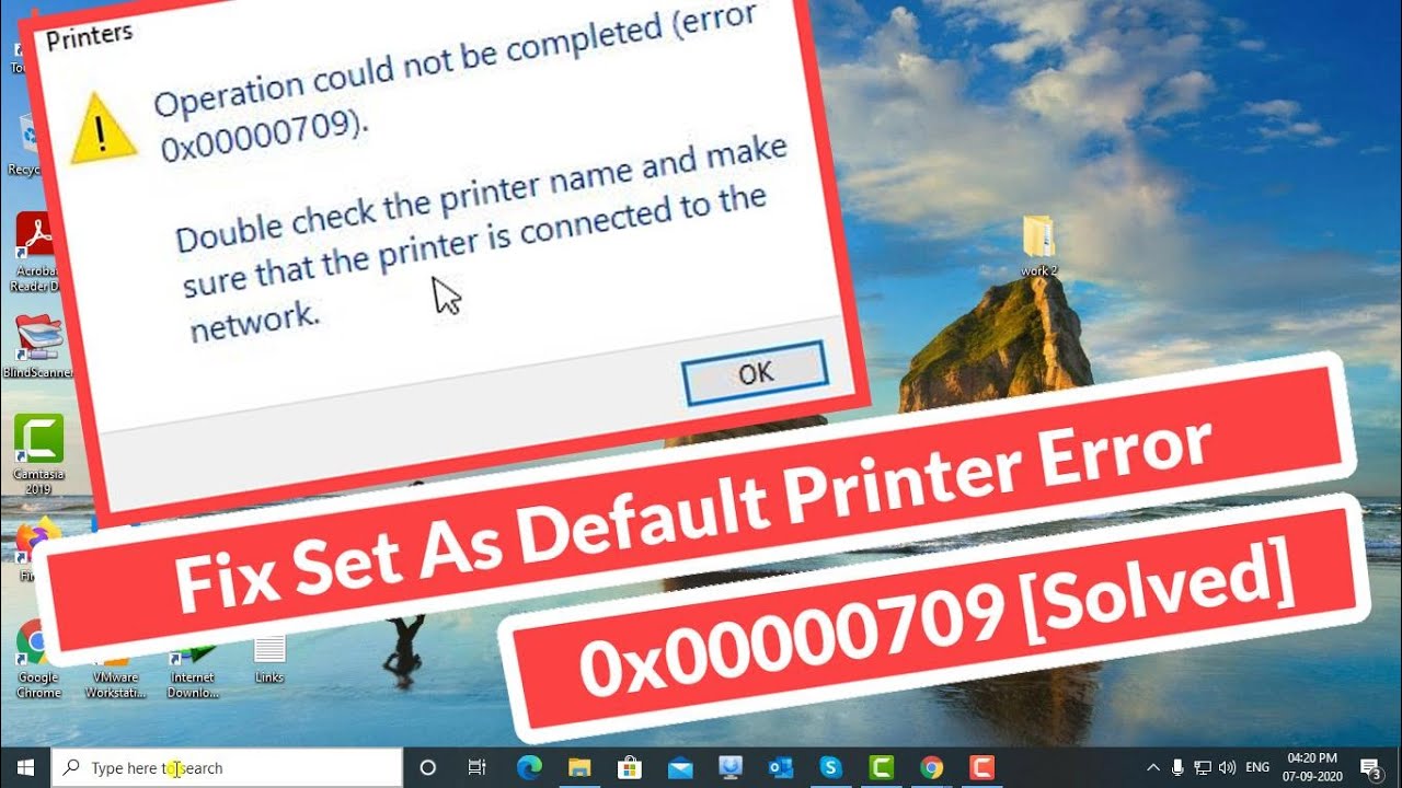 Solución para Error 0x00000709: Configurar impresora predeterminada [Resuelto]