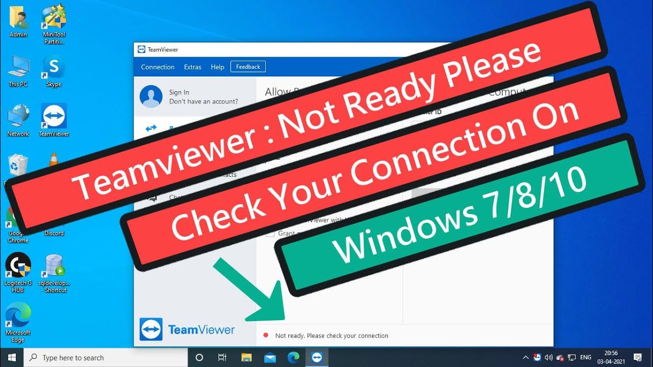 TeamViewer: Problemas en la conexión, verifica tu conexión en Windows 7/8/10