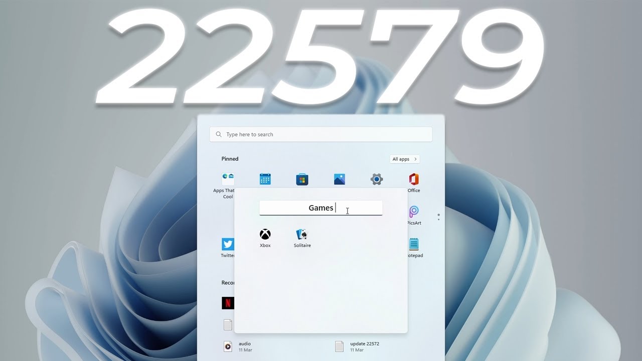 Mejoras en Windows 11 Update Dev Build 22579: carpetas de aplicaciones en el menú de inicio, sitios en la barra de tareas, icono nuevo en el administrador de tareas