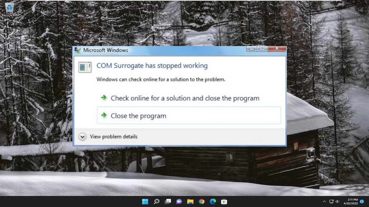 «Solución para el error COM Surrogate en Windows 11/10»