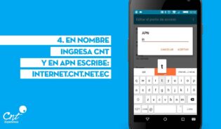 Cómo configurar datos moviles de cnt