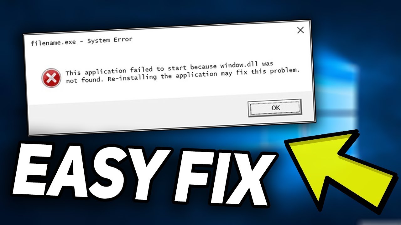 Solución para el error de Window.dll en Windows 10