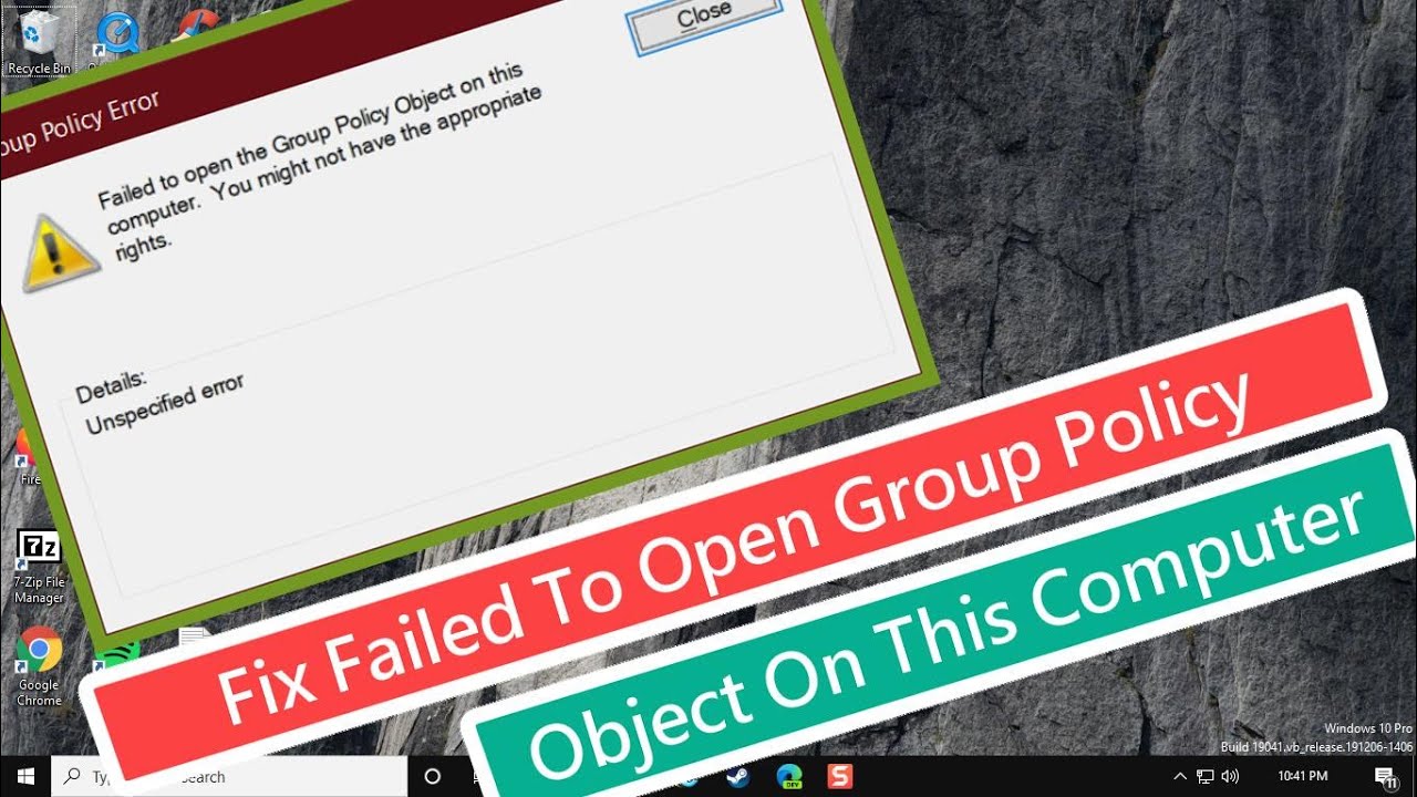 Solución para abrir Group Policy Object en este equipo