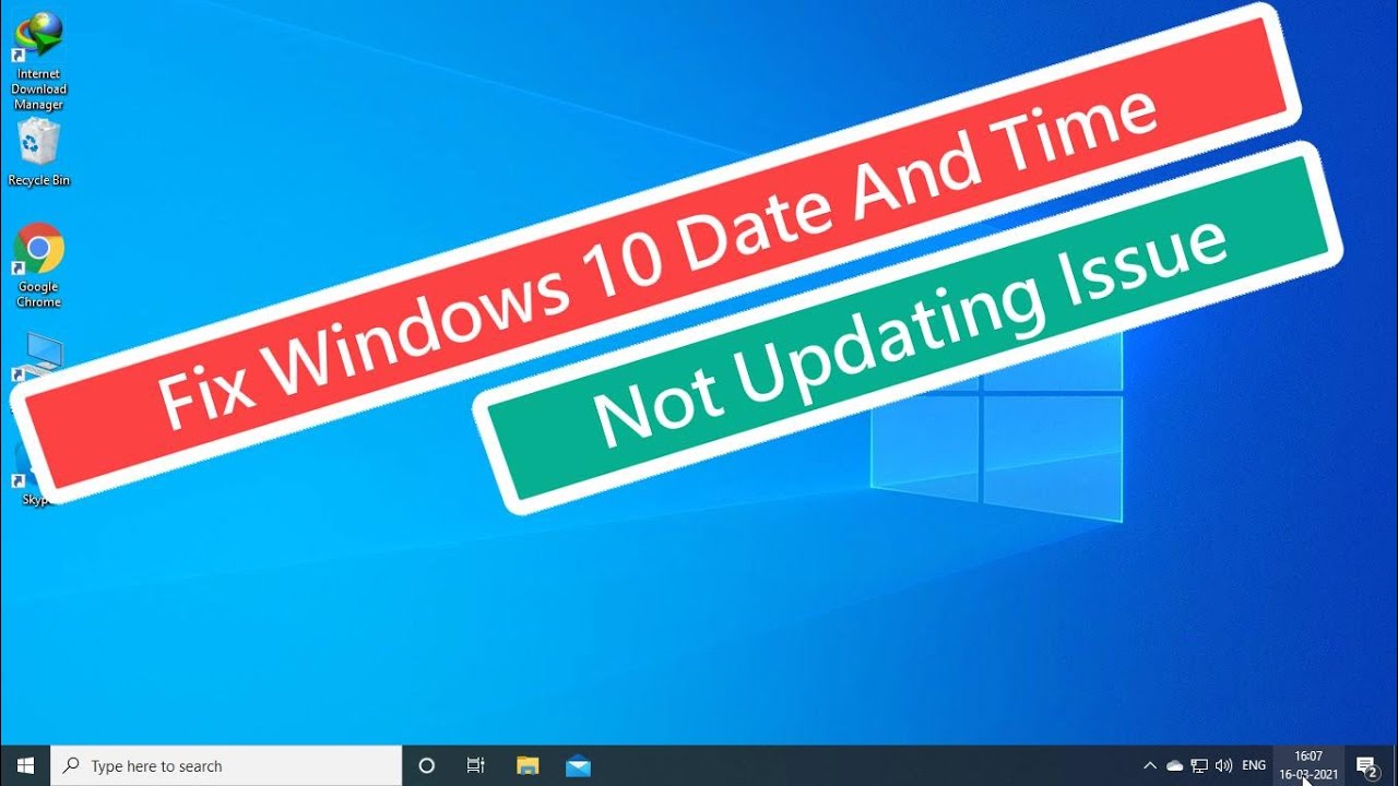 Arreglar problema en Windows 10: fecha y hora no se actualizan