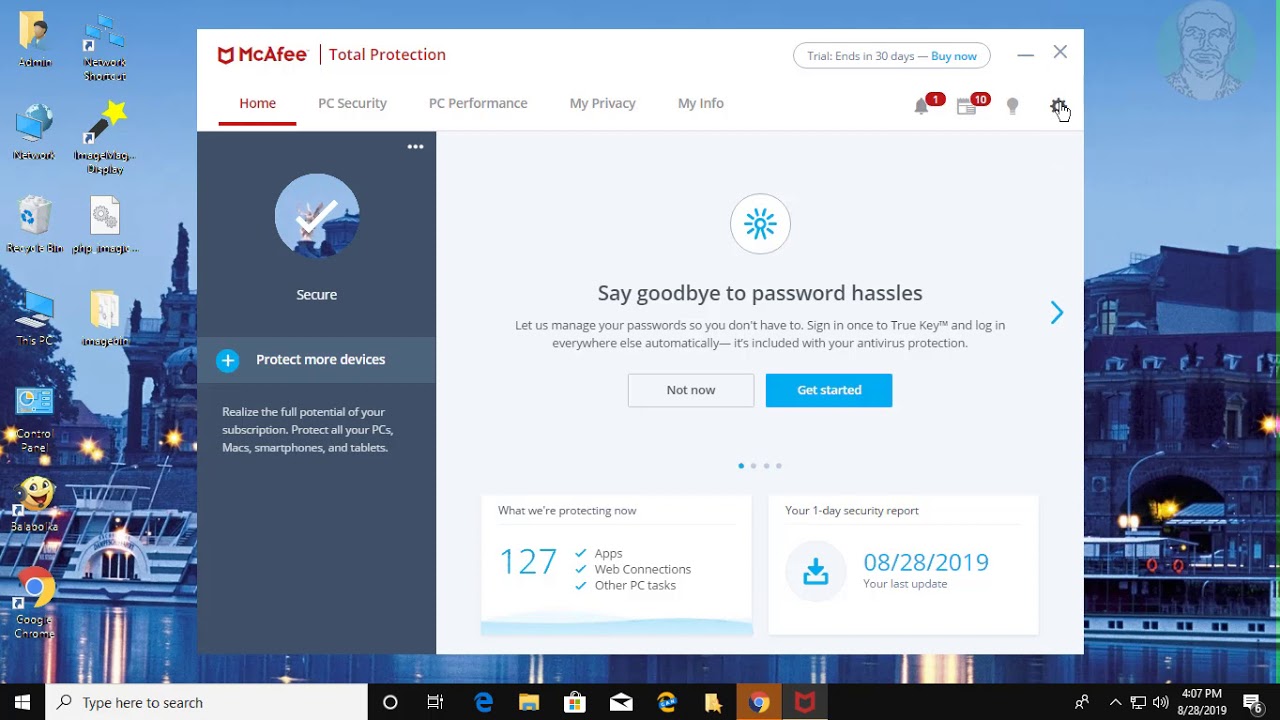Desactivar temporalmente McAfee Total Protection