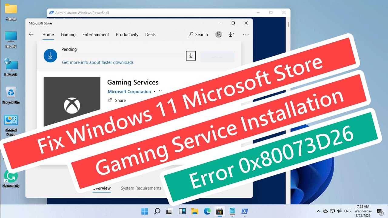 Solucionar error de instalación de Gaming Services en Microsoft Store de Windows 11