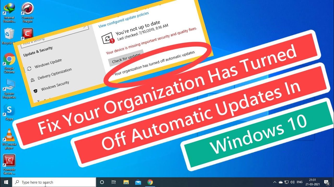 Solucionar desactivación de actualizaciones automáticas en Windows 10