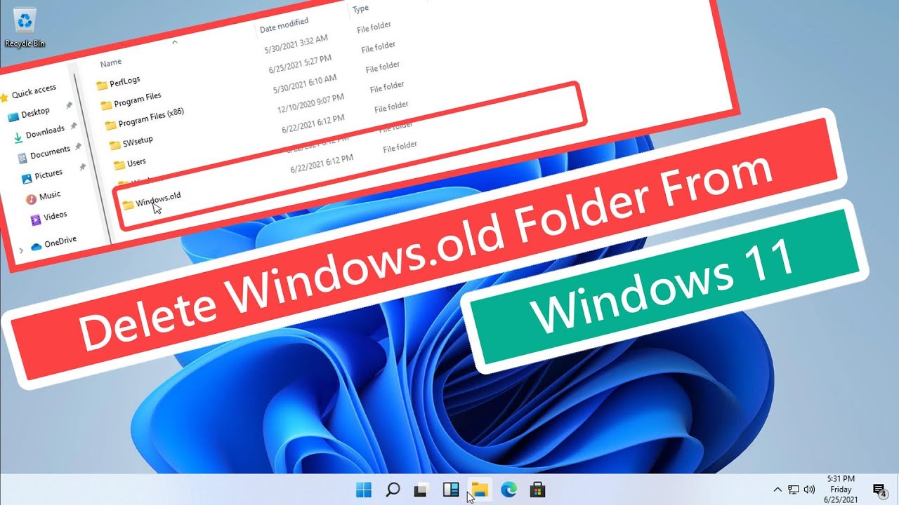 Borrar carpeta Windows.old en Windows 11