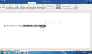 Cómo configurar fecha en combinacion de correspondencia