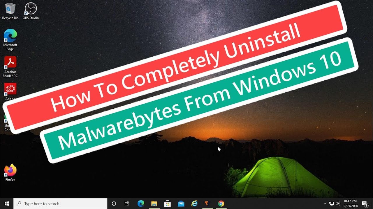 Cómo desinstalar completamente Malwarebytes de Windows 10.