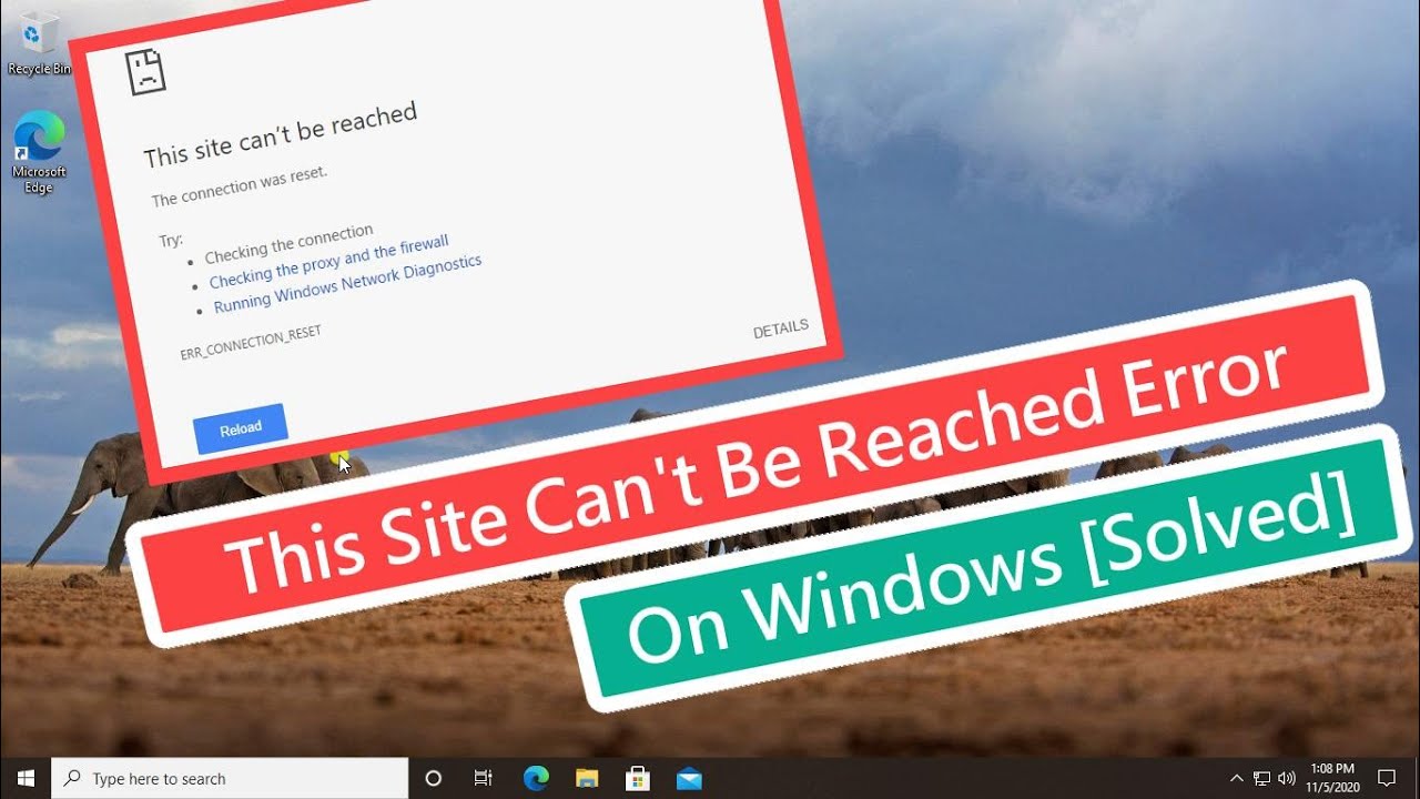 Este sitio no se puede alcanzar error en Windows [Resuelto]