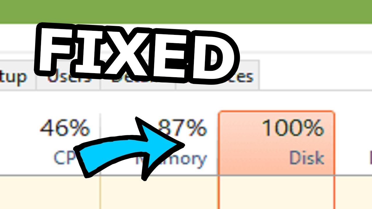 Solución para disco al 100% en Administrador de tareas de Windows 10