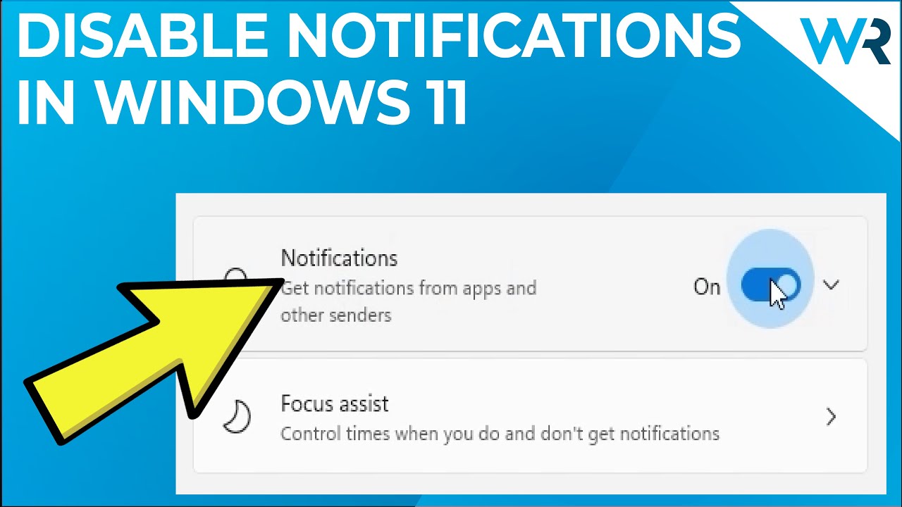 Desactivar notificaciones en Windows 11: múltiples métodos