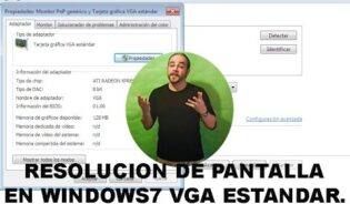 Configurar adaptador de video con controlador VGA estándar.