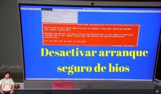 Desactivar arranque seguro en HP 19