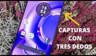 Cómo configurar captura de pantalla con tres dedos
