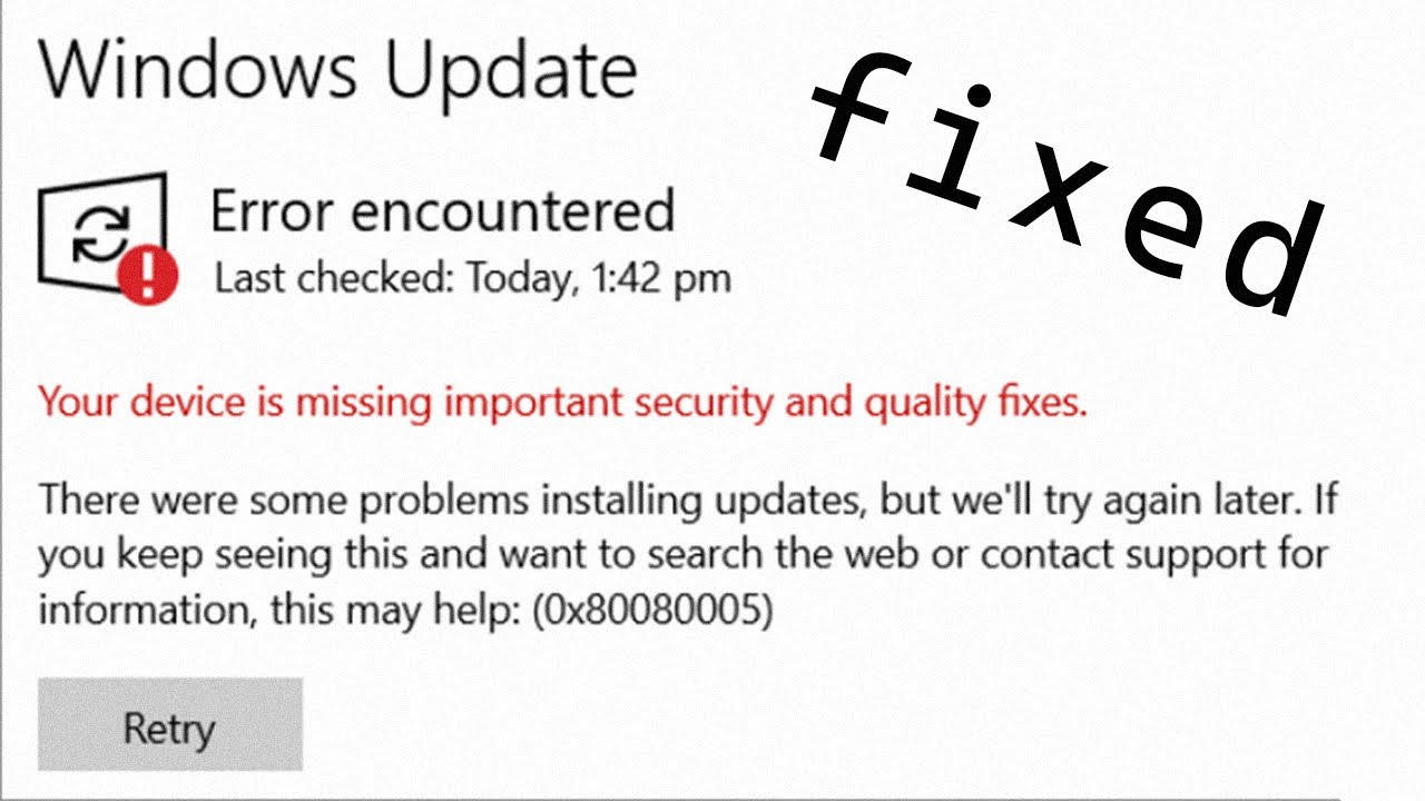 Soluciones para el error 0x80080005 en Windows 11