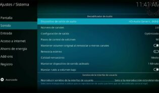 Cómo configurar el sonido en kodi