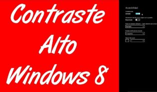 Cómo configurar el contraste en windows 8