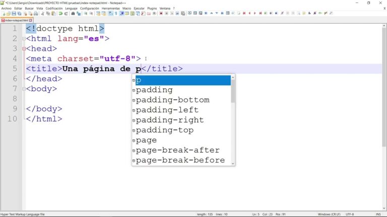Cómo configurar notepad++ para html y css - Mundowin
