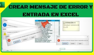 Cómo configurar mensaje de error en excel